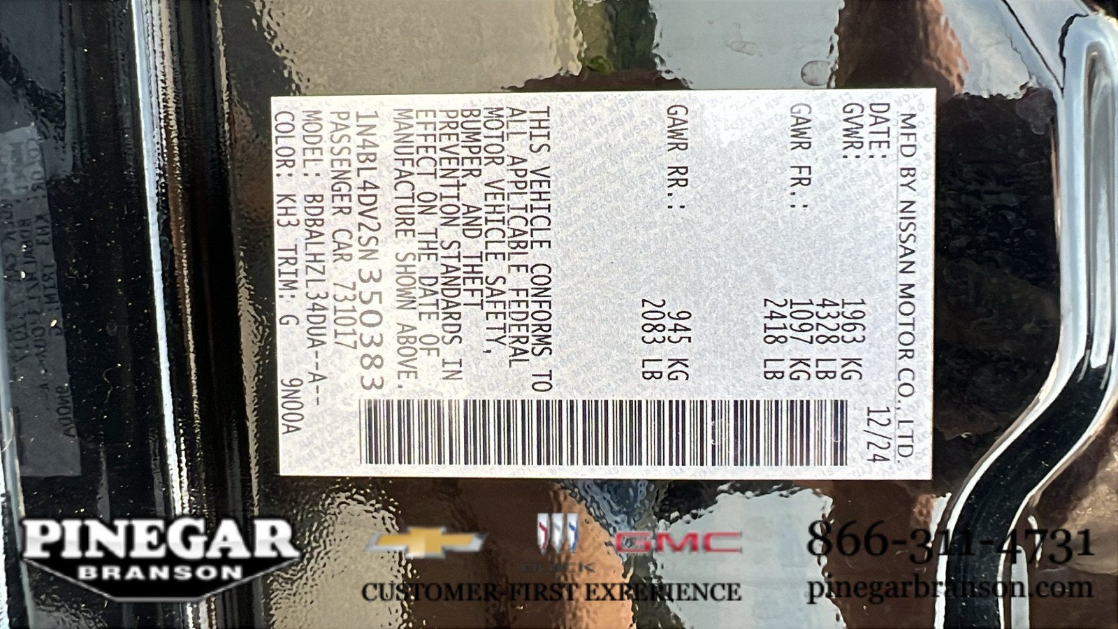 2025 Nissan Altima SV
