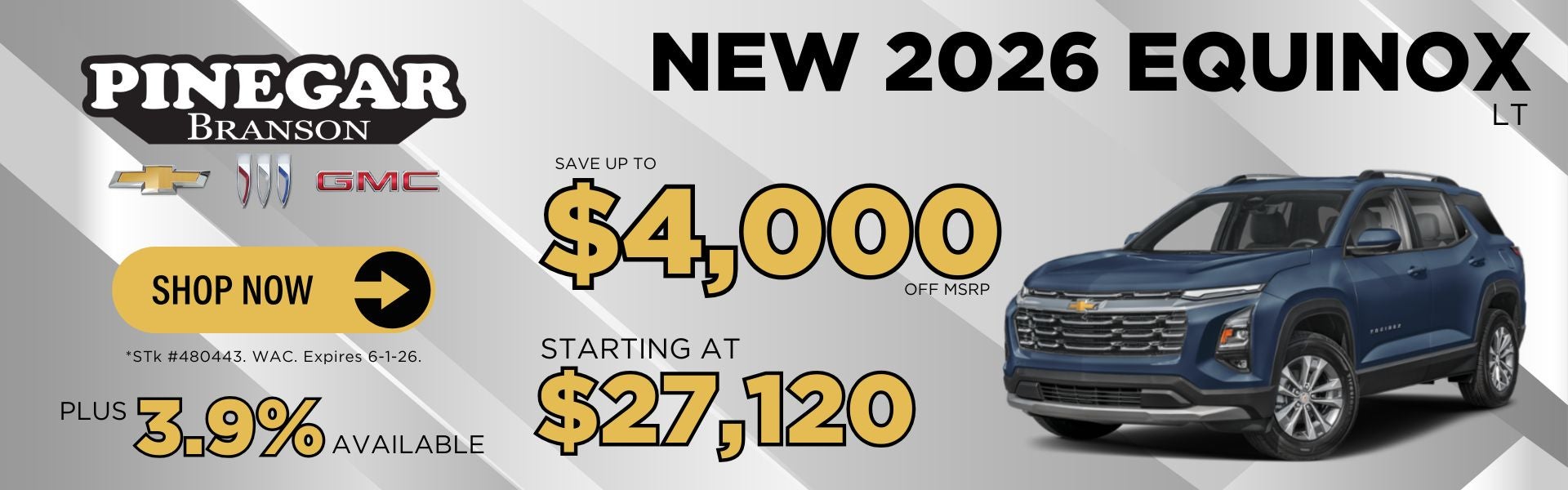 2026 Chevrolet Equinox $4,000 Off MSRP