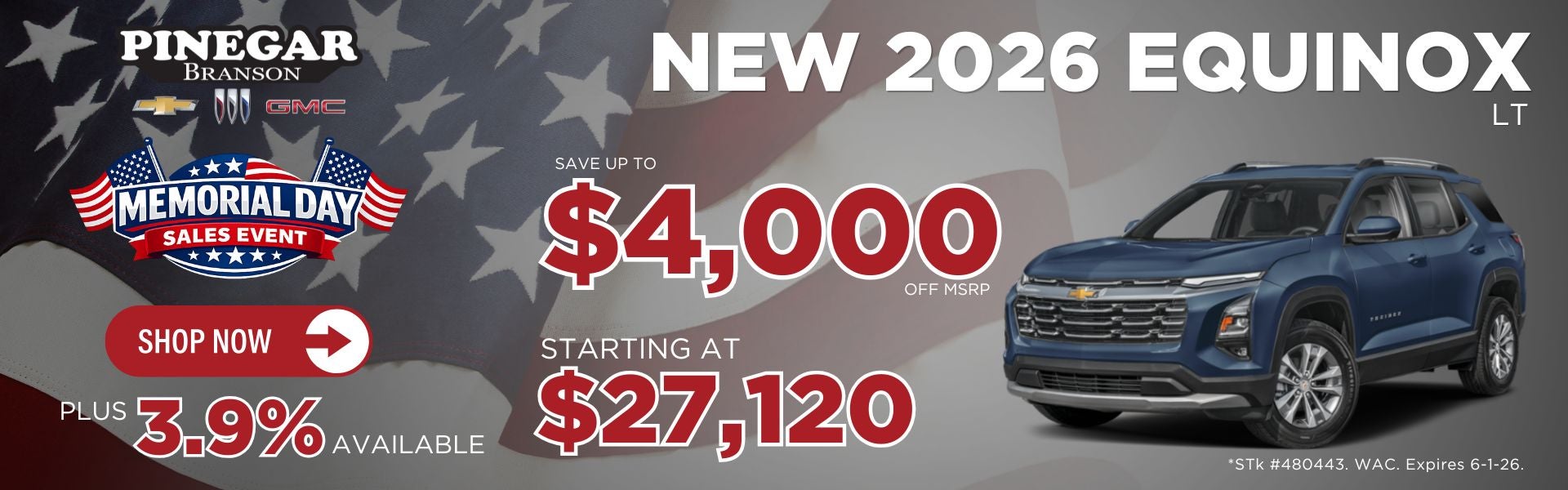 2026 Chevrolet Equinox $4,000 Off MSRP